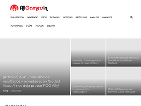 'allgamersin.com' screenshot