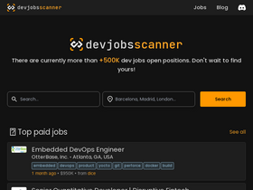 'devjobsscanner.com' screenshot