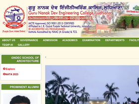 'gndec.ac.in' screenshot