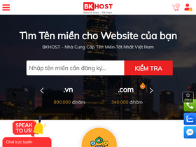 'bkhost.vn' screenshot