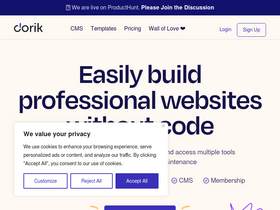 'dorik.com' screenshot