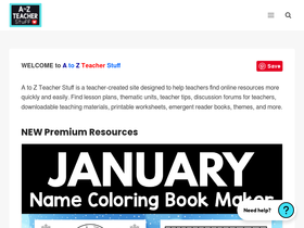 'atozteacherstuff.com' screenshot