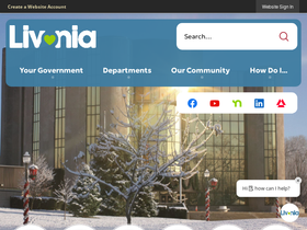 'livonia.gov' screenshot