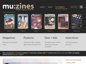 'muzines.co.uk' screenshot