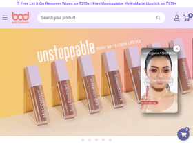 badcompanycosmetics.com homepage screenshot