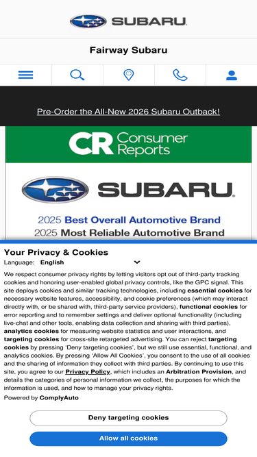 fairwaysubaru.com