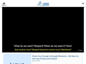 'opseu.org' screenshot