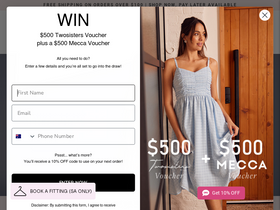 'twosistersthelabel.com' screenshot