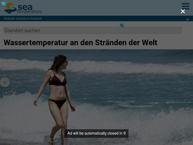 'wassertemperatur.site' screenshot