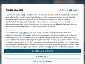 'corriere.it' screenshot