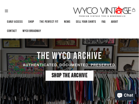 wycovintage.com homepage screenshot