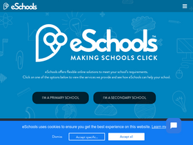 'eschools.co.uk' screenshot