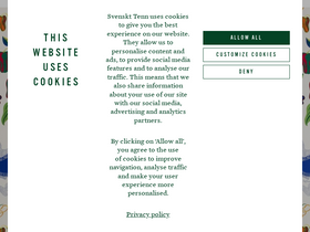 'svenskttenn.com' screenshot