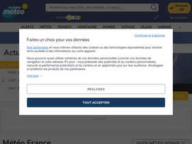 'lachainemeteo.com' screenshot