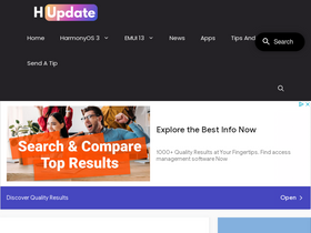 'huaweiupdate.com' screenshot