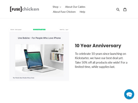 Fusechicken homepage screenshot