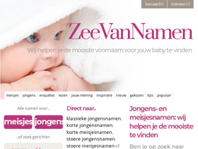 'zeevannamen.nl' screenshot
