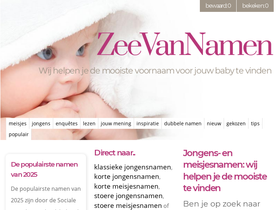 'zeevannamen.nl' screenshot