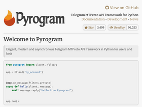 'pyrogram.org' screenshot