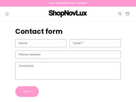 shopnovlux.com homepage screenshot