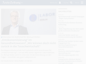 'aerztezeitung.de' screenshot
