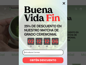 buenavidamatcha.com homepage screenshot