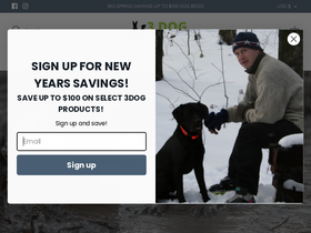 3dogpetsupply.com homepage screenshot