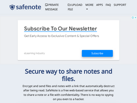 'safenote.co' screenshot