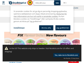 'snusbolaget.se' screenshot
