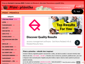 'prani-pranicka.cz' screenshot