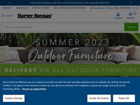 'harveynorman.ie' screenshot