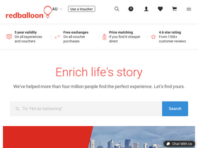 'redballoon.com.au' screenshot
