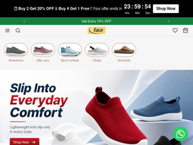 facefootwear.com homepage screenshot