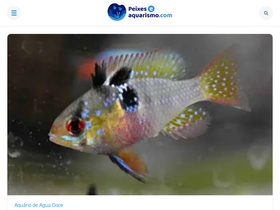 'peixeseaquarismo.com' screenshot