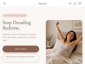 shopvaccus.com homepage screenshot