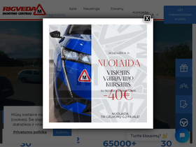 'rigveda.lt' screenshot