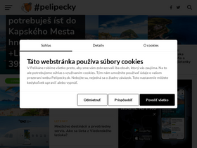 'pelipecky.sk' screenshot
