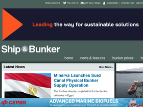 'shipandbunker.com' screenshot