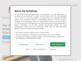 'arbeitsvertrag.org' screenshot