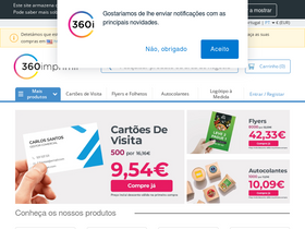 '360imprimir.pt' screenshot