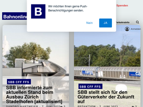 'bahnonline.ch' screenshot