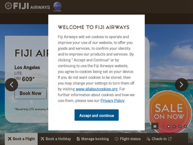 'fijiairways.com' screenshot