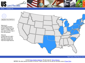 'uslandrecords.com' screenshot