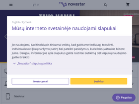 'novastar.lt' screenshot