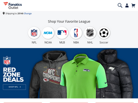 'fanaticsoutlet.com' screenshot
