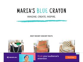 'mariasbluecrayon.com' screenshot