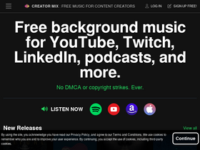 'creatormix.com' screenshot