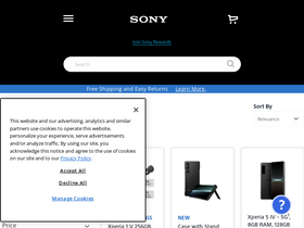 'sonymobile.com' screenshot