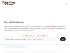 'ilovequiltingforever.com' screenshot