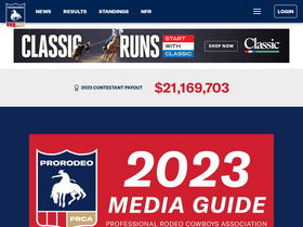 'prorodeo.com' screenshot